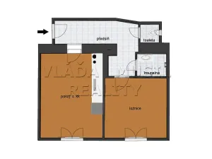 Pronájem bytu 2+kk, Praha - Libeň, Novákových, 36 m2