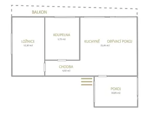 Pronájem bytu 3+kk, Most, Bří Čapků, 68 m2