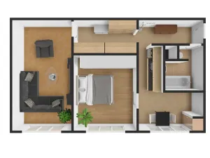 Pronájem bytu 2+1, Český Krumlov, Sídliště Plešivec, 60 m2