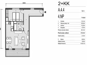 Prodej bytu 2+kk, Praha - Holešovice, U průhonu, 57 m2
