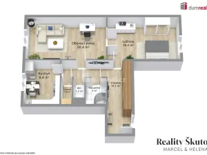 Prodej bytu 2+1, Ústí nad Labem - Střekov, Tomáše ze Štítného, 71 m2