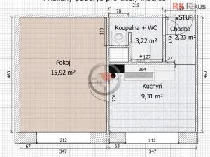 Pronájem bytu 1+1, Třebíč - Nové Dvory, Moskevská, 33 m2