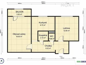 Prodej bytu 2+1, Jeseník, Zeyerova, 50 m2