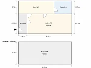 Prodej rodinného domu, Hulice, 42 m2