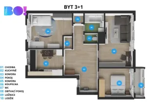 Prodej bytu 3+1, Ostrava, Stadická, 74 m2