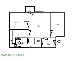 Pronájem bytu 3+kk, Brno - Štýřice, Renneská třída, 42 m2