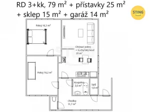 Prodej chalupy, Tvrdkov, 96 m2