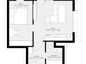 Prodej bytu 2+kk, Brno - Žebětín, Křepelčí, 48 m2