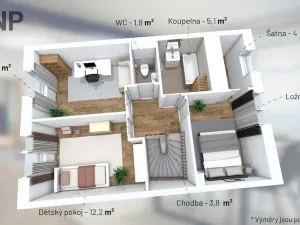 Prodej rodinného domu, Přezletice, V Podskalí, 112 m2