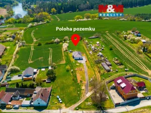 Prodej pozemku pro bydlení, Týn nad Vltavou - Hněvkovice na levém břehu Vltavy, 1869 m2