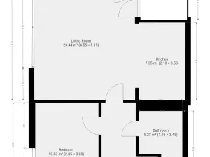 Pronájem bytu 2+kk, Praha, Pod Formankou, 54 m2