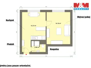 Pronájem bytu 1+1, Teplá, Palackého, 41 m2