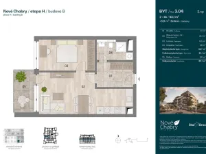 Prodej bytu 2+kk, Praha - Dolní Chabry, U jízdárny, 53 m2