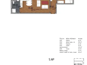 Pronájem bytu 2+kk, Kladno, Vrchlického, 56 m2