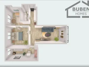 Prodej bytu 3+1, Tachov, Školní, 59 m2