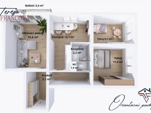 Prodej bytu 3+1, Olomouc, Foerstrova, 59 m2