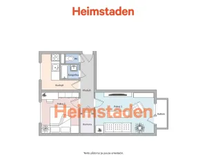 Pronájem bytu 2+1, Ostrava - Poruba, Otakara Jeremiáše, 58 m2