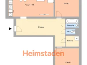 Pronájem bytu 3+1, Ostrava - Poruba, náměstí Jana Nerudy, 76 m2