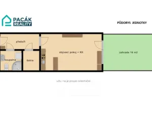 Pronájem bytu 1+kk, Olomouc - Neředín, Frištenského, 32 m2