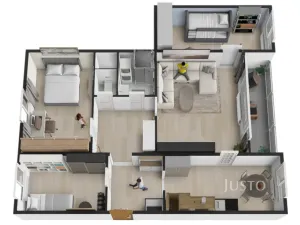 Prodej bytu 4+1, Ústí nad Labem - Všebořice, Spartakiádní, 82 m2