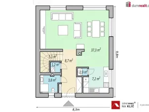 Prodej domu na klíč, Zlín, Pampelišková, 121 m2