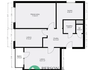 Prodej bytu 3+1, Libčice nad Vltavou, Pod Saharou, 62 m2