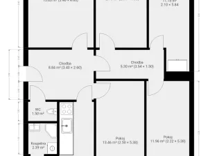 Prodej bytu 4+1, Plzeň, Sokolovská, 83 m2