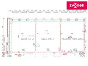Pronájem kanceláře, Zlín, třída Tomáše Bati, 36 m2
