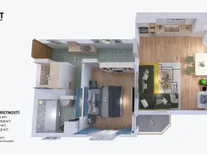 Prodej bytu 2+kk, Brno, Trýbova, 56 m2