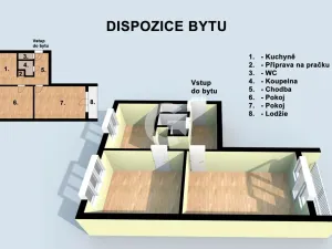 Pronájem bytu 2+1, Zlín, Dřevnická, 59 m2
