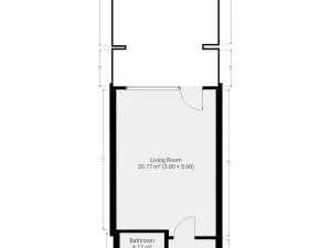 Pronájem bytu 1+kk, Praha - Hloubětín, Domalípova, 32 m2
