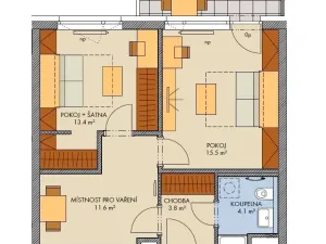 Prodej bytu 2+1, Praha - Hlubočepy, Vítové, 51 m2