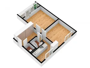 Pronájem bytu 2+1, Zlín - Malenovice, Tyršova, 57 m2