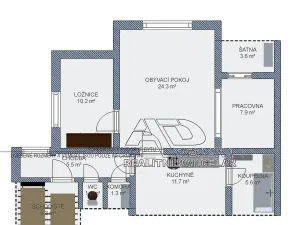 Pronájem bytu 2+1, České Budějovice, 70 m2