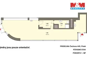 Prodej kanceláře, Písek - Pražské Předměstí, Čechova, 53 m2