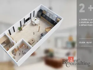 Prodej atypického bytu, Jihlava, Březinovy sady, 48 m2