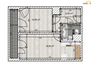 Pronájem bytu 2+kk, Praha - Hostivař, Hornoměcholupská, 40 m2