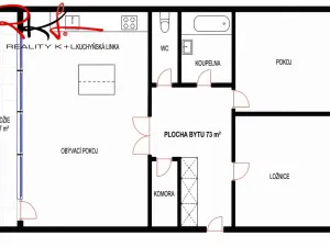 Prodej bytu 3+kk, Praha, U jezera, 73 m2