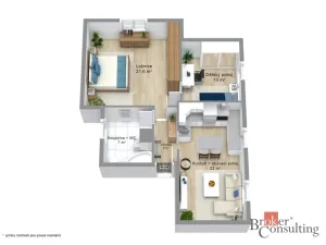 Prodej bytu 2+1, Chodov, Bezručova, 64 m2