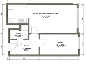 Prodej bytu 2+kk, Beroun, Tyršova, 44 m2