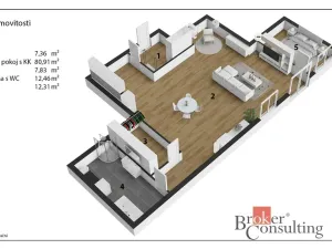 Prodej bytu 2+kk, Kladno - Kročehlavy, Arménská, 120 m2