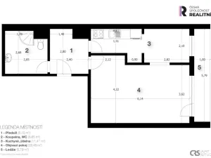 Pronájem bytu 1+1, Praha - Bohnice, Toruňská, 46 m2