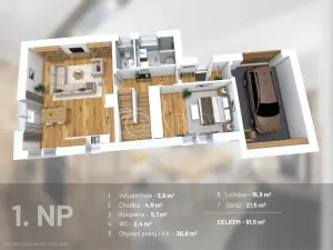 Prodej domu na klíč, Liteň - Běleč, Karlštejnská, 145 m2