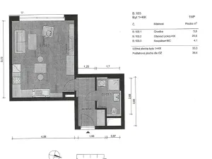 Prodej bytu 1+kk, Praha - Chodov, Benkova, 37 m2