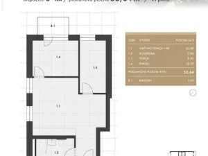 Prodej bytu 3+kk, Brno, Rotalova, 54 m2