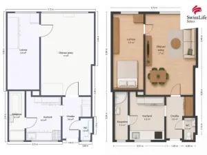 Prodej bytu 2+kk, Praha - Libeň, U školičky, 42 m2