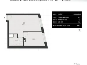 Prodej bytu 2+kk, Brno, Charbulova, 45 m2