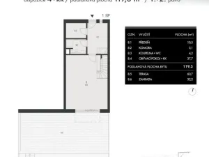 Prodej bytu 4+kk, Brno, Charbulova, 119 m2