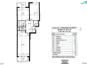 Prodej bytu 3+kk, Praha - Letňany, Kadečkové, 91 m2