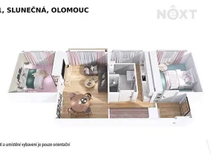 Pronájem bytu 3+1, Olomouc, Slunečná, 64 m2